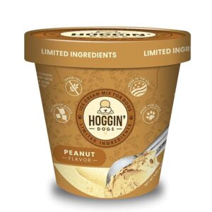 Hoggin' Dogs Ice Cream Mix - No Sugar Added, All Natural, Peanut Flavor, 4.65 oz - Made in USA