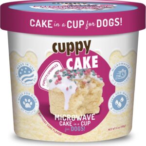 Cuppy Cake - Microwave Dog Birthday Cake in a Cup for Dogs - All Natural (Birthday Cake Flavor with Pupfetti Sprinkles) Made in USA