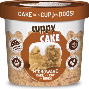 Cuppy Cake - Microwave Dog Birthday Cake in a Cup for Dogs - All Natural (Peanut Butter) Made in USA