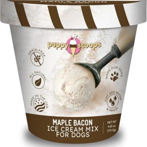 Puppy Scoops Dog Ice Cream Mix, (Maple Bacon), 5.65 oz - Made in USA