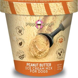 Puppy Scoops Dog Ice Cream Mix, (Peanut Butter), 5.65 oz - Made in USA