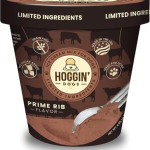 Hoggin' Dogs Ice Cream Mix - No Sugar Added, All Natural, Prime Rib Flavor, 4.65 oz - Made in USA