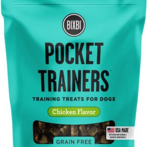 BIXBI Pocket Trainers, Chicken (6 oz, 1 Pouch) - Small Training Treats for Dogs