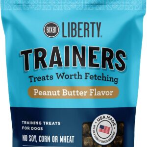 BIXBI Liberty Trainers, Peanut Butter - Small Training Treats for Dogs, 12.5 oz