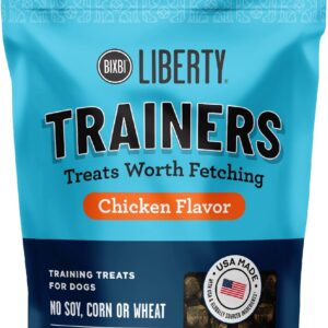 BIXBI Liberty Trainers, Chicken (6 oz, 1 Pouch) - Small Training Treats for Dogs