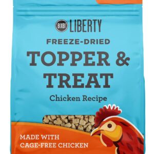 BIXBI Liberty Freeze Dried Dog Food Topper + Dog Treat, Chicken Recipe, 4.5 oz