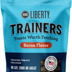 BIXBI Liberty Trainers, Bacon (6 oz, 1 Pouch) - Small Training Treats for Dogs
