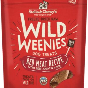 Stella & Chewy's Freeze-Dried Raw Wild Weenies Dog Treats - High-Protein Training Treats for Dogs & Puppies - - USA Made - 3.25 oz Bag