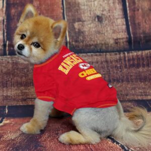 NFL Kansas City Chiefs Dog T-Shirt, Small