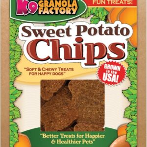 K9 Granola Factory Chip Collection for Dogs (6oz, Natural Sweet Potato Chips)